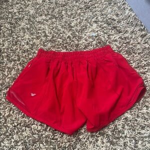 Women's Red Athletic Shorts